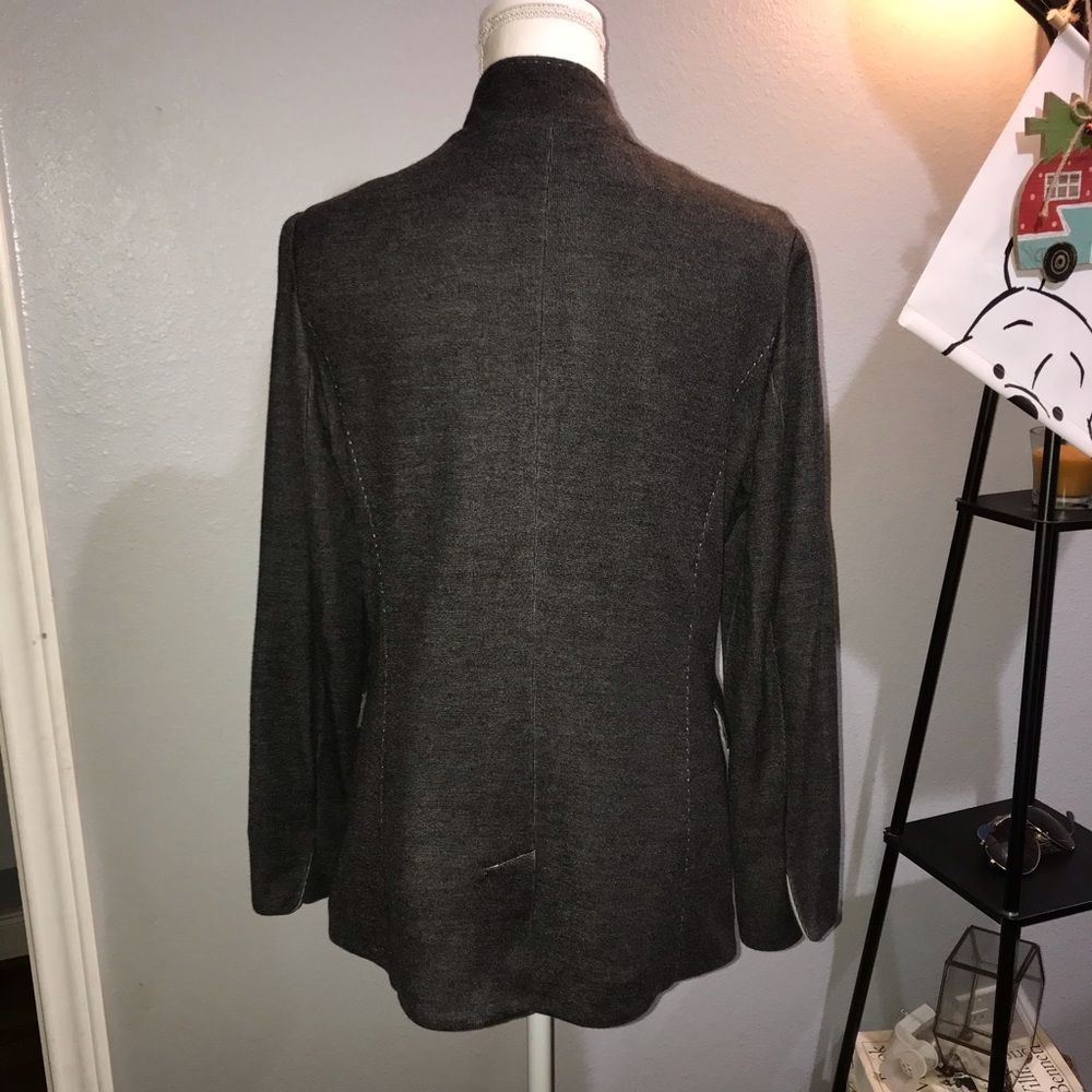 Coldwater Creek Charcoal Grey Blazer Sz M - image 4